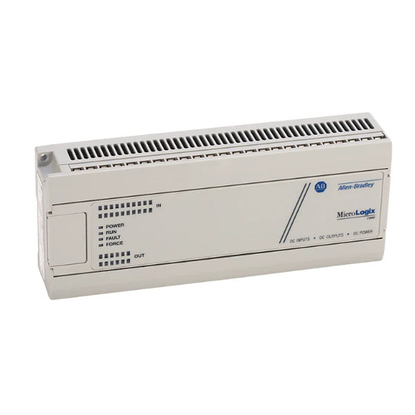 Allen-Bradley 1761-L32AWA MicroLogix 1000 PLC, 32 I/O, 120V AC input, relay outputs, fixed controller.
