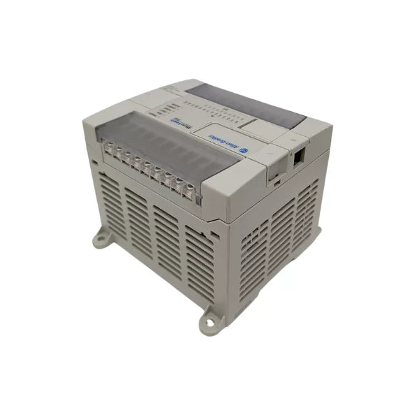 Allen-Bradley 1762-L24AWA MicroLogix 1200 PLC, 120V AC input, 14IN/10OUT relay output.
