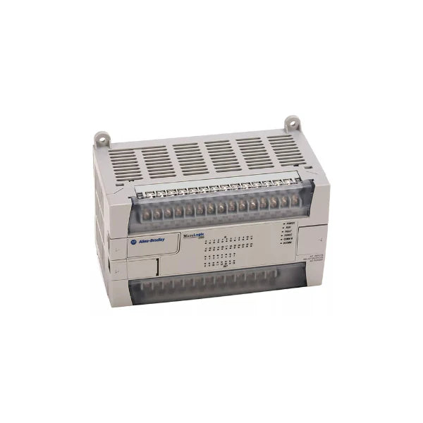 Allen-Bradley 1762-L40BWAR MicroLogix 1200 controller, 40 I/O, AC powered, with analog, relay outputs.