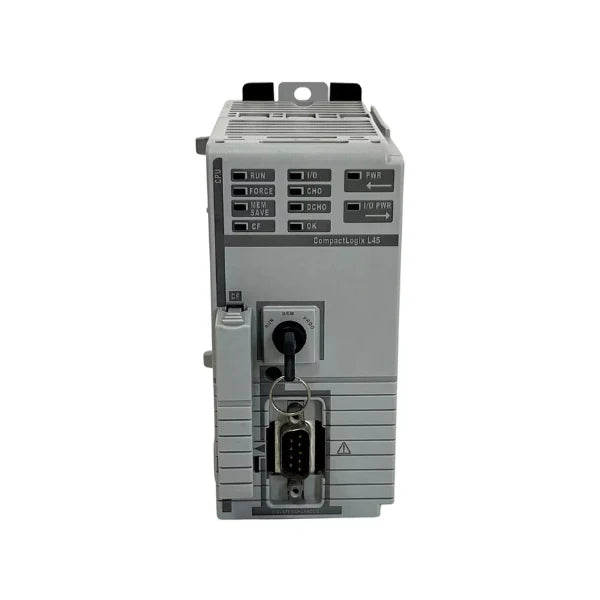  1768-L45 CompactLogix controller, 3MB user memory and 0.8MB I/O memory for mid-size industrial automation systems.