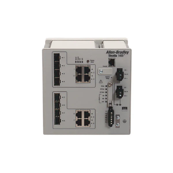Stratix 5400 managed switch, 8-port Layer 2 industrial Ethernet with NAT and DLR.