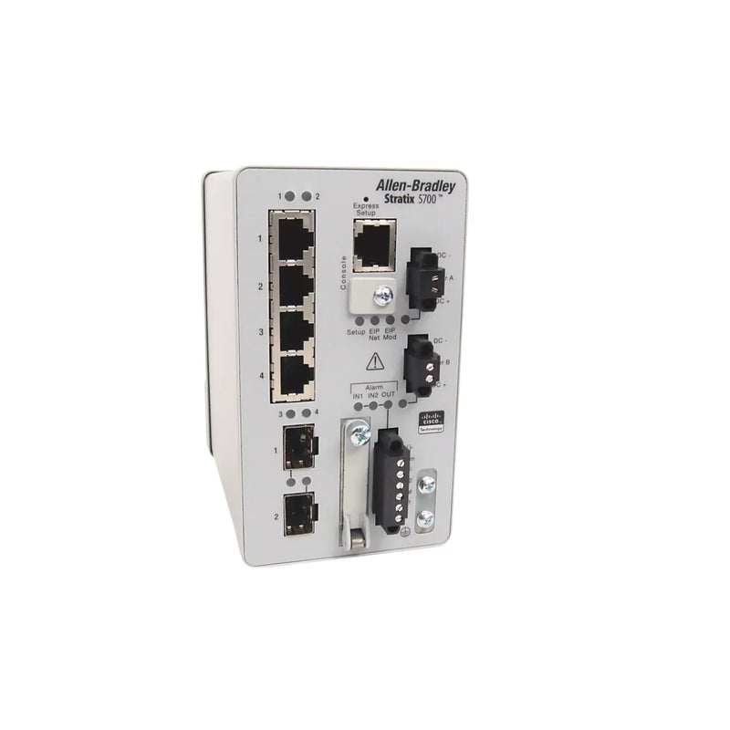 Allen-Bradley 1783-BMS06SGL Stratix 5700 switch, 6 copper ports, Layer 2, lightly managed, DIN rail