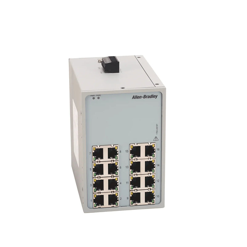 Allen-Bradley 1783-US16T2S Stratix 5700 managed Ethernet switch, 16 copper ports, 2 SFP slots, DIN rail
