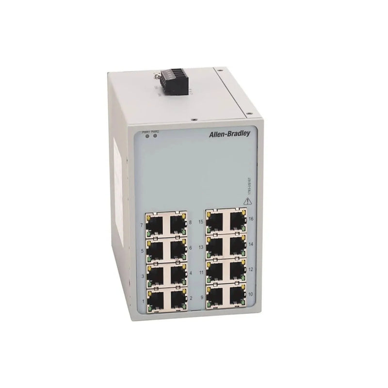Allen-Bradley 1783-US16T unmanaged 16-port Ethernet switch, Stratix 2000, DIN rail