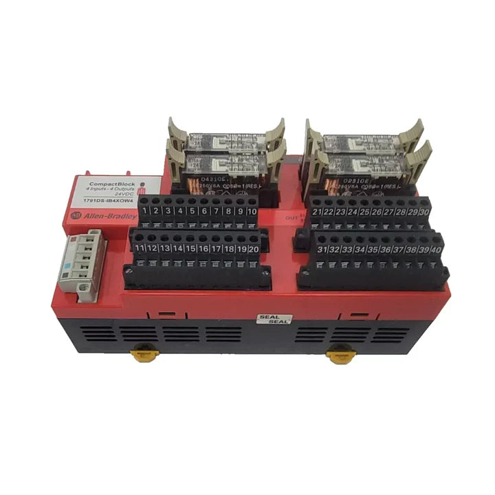 Allen-Bradley 1791DS-IB4XOW4 Guard I/O, 4 safety inputs, 4 relay outputs, 24V DC, DeviceNet, IP67