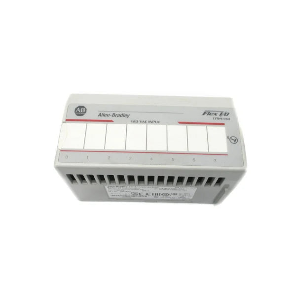 Allen-Bradley 1794-IA8 FLEX I/O digital input module, 8 points, 120V AC input for industrial automation and control systems.