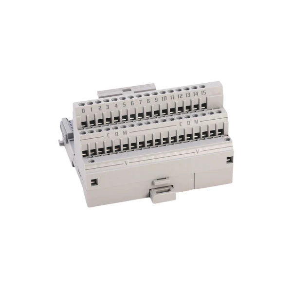 FLEX I/O terminal base, 36-point screw clamp, DIN rail mount.
