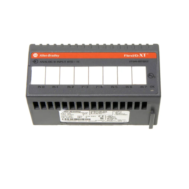 Allen-Bradley 1794-IRT8XT FLEX I/O module, 8-channel RTD/thermocouple input, conformal coated XT series