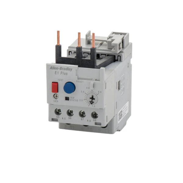 193-1EECB E1 Plus overload relay, 0.4–2 A, Class 10, 3-pole, manual/auto reset, Frame B.