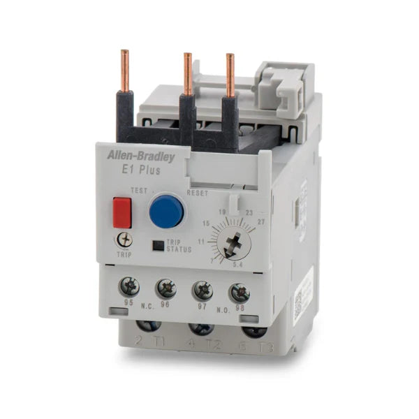 Allen-Bradley 193-EEEB E1 Plus overload relay, 24V DC, 3-pole, electronic, DIN or panel mount.