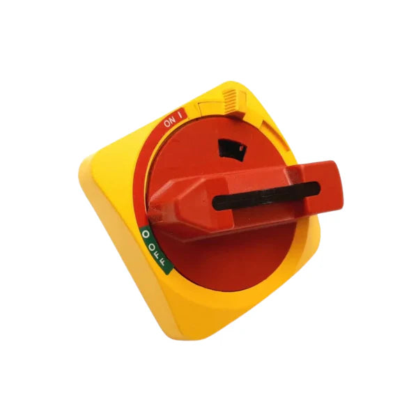 Allen-Bradley 194R-HS4E 3-pole rotary disconnect switch, 100A, 600V, with handle for panel mounting.