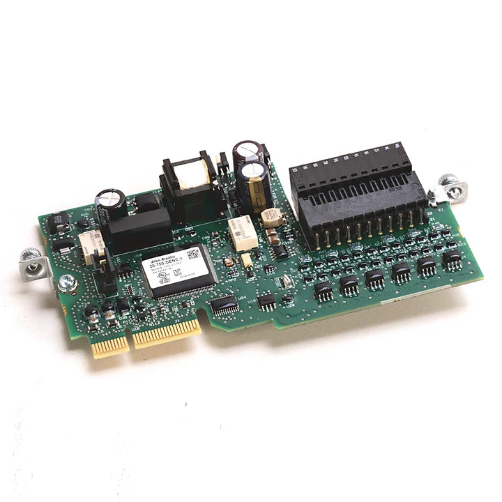 Allen-Bradley 20-750-DENC-1 encoder feedback module, single-channel, incremental encoder, for PowerFlex 750 drives, high-precision motor control.