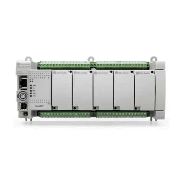 Allen-Bradley 2080-L50E-48QBB Micro850 PLC, 48 digital I/O, 50KB memory, embedded Ethernet, DC power, compact industrial controller.
