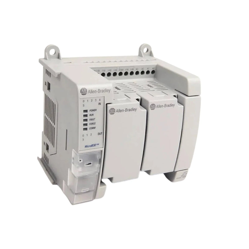 Allen-Bradley 2080-LC30-10QWB Micro830 PLC, 10 I/O, 24V DC, USB, relay outputs, expansion-capable controller