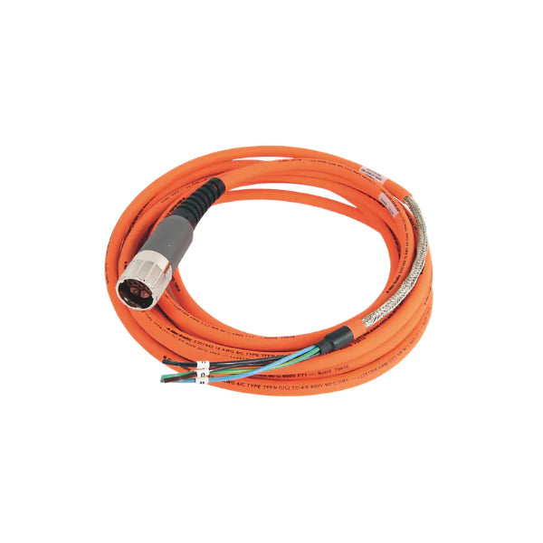 servo cable, 5m, 16 AWG, MP-Series motors, power and feedback combined, Kinetix drive-compatible.