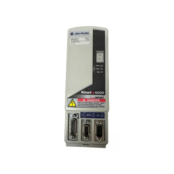 Kinetix 6000 axis module, 1.5 kW, 460V, STO, SERCOS interface, high-performance single-axis motion control.