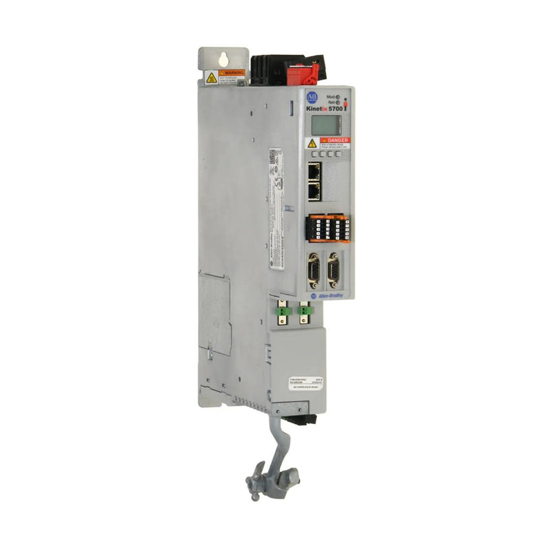 Kinetix 5700 dual-axis servo drive, 6A, EtherNet/IP, integrated safety, panel mount, high-speed motion control.