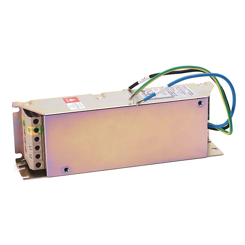 Allen-Bradley 22-RF9P5-AS RFI filter, 9.5A, 480V, DIN rail mount, for PowerFlex drives, EMI suppression, EMC compliance.