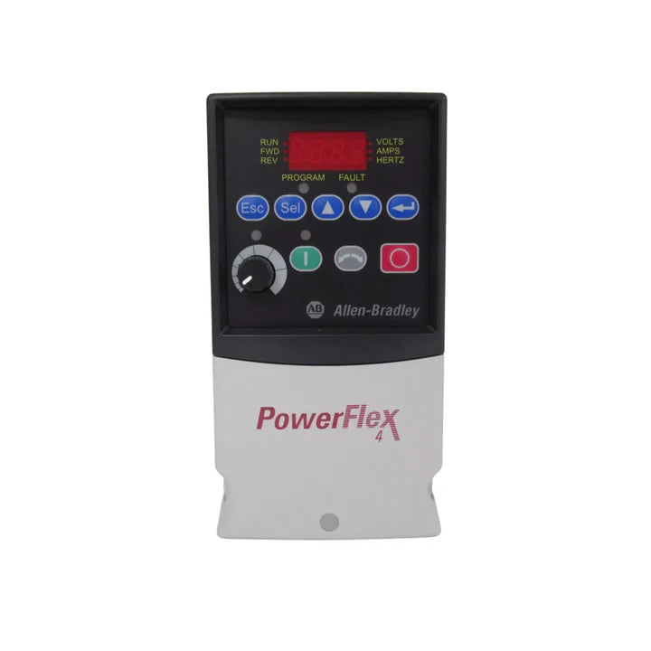 Allen-Bradley 22A-A1P5N114 PowerFlex 4 drive, 0.25 HP, 240V, 1.5A, LED display, RS485, IP20 enclosure