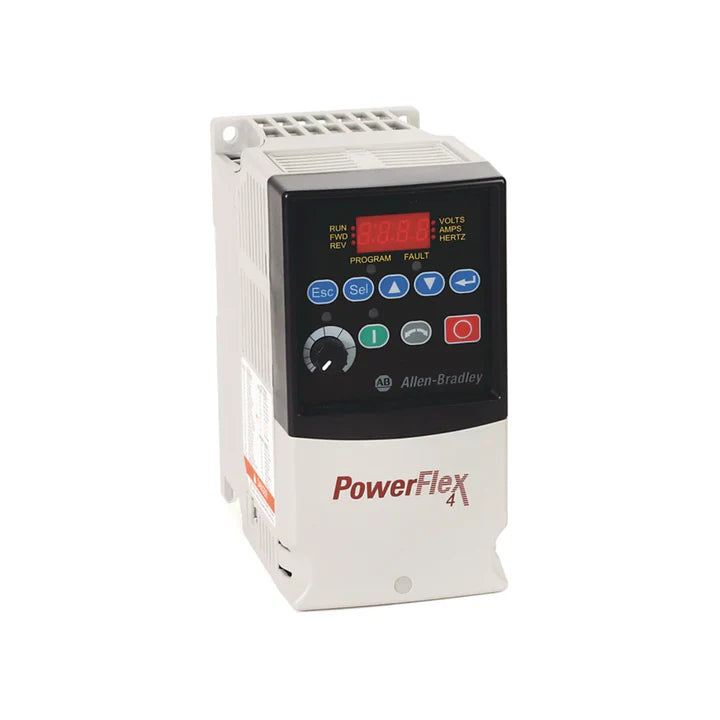 Allen-Bradley 22A-A4P5N114 PowerFlex 4 drive, 1 HP, 240V 1PH, 4.5A, IP20, LED display, CE filter, RS485