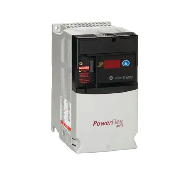 Allen-Bradley 22D-D6P0N104 PowerFlex 40P AC Drive, 3 HP, 480V AC, 6A, Frame B, IP20, no CE filter, panel-mounted.