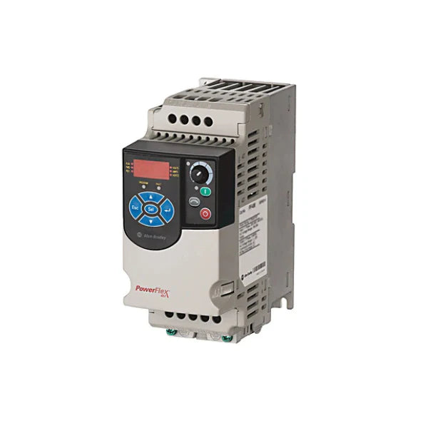 PowerFlex 4M drive, 10 HP, 480V, 3-phase, IP20, Frame C, RS485, CE filter.