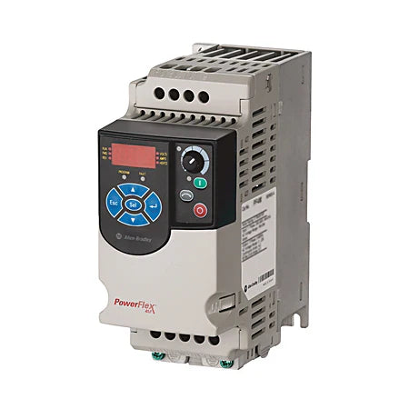 Allen-Bradley 22F-D1P5N103 PowerFlex 4M AC drive, 0.5 HP, 480V AC, 1.5A, Frame A, IP20, LED keypad, no filter, no brake.
