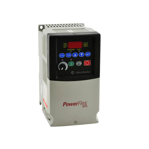 Allen-Bradley 22B-A5P0N104 PowerFlex 40 drive, 1 HP, 240V 1PH, 5A, Frame B, IP20, LED keypad, RS485