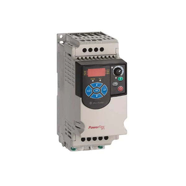 Allen-Bradley 22F-D2P5N103 AC drive, 1 HP, 480V, 2.5A, PowerFlex 4M, Frame A, IP20 open, LED keypad.