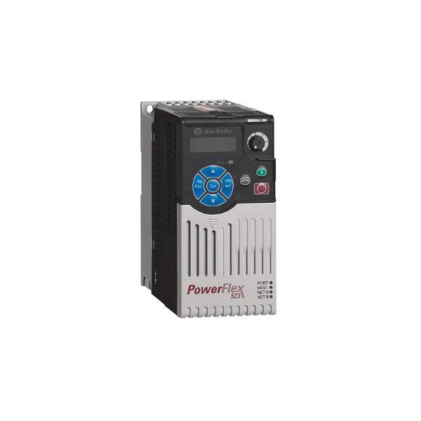  PowerFlex 523 AC drive, 2HP, 480V, 3-phase, Frame A, IP20, open type, no filter.