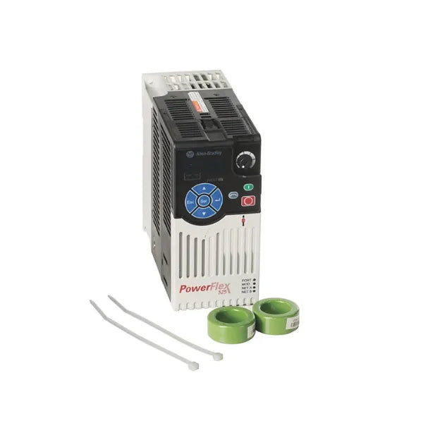 Allen-Bradley 25B-A4P8N114 PowerFlex 525 AC drive, 1 HP, 240V, 1-phase, 4.8A, IP20, EtherNet/IP, STO, CE filter, Frame A.