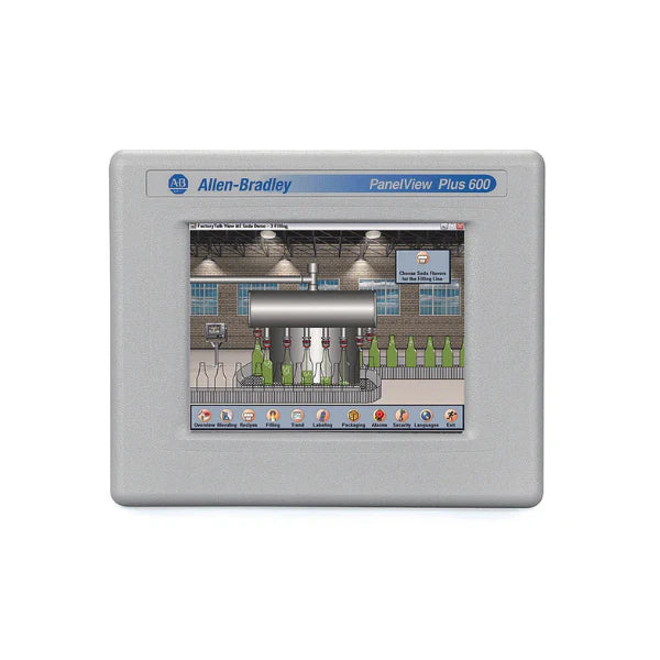 2711PC-T6C20D8 PanelView Plus 6 Compact terminal, 6-inch color touchscreen, Ethernet, DC powered industrial HMI.