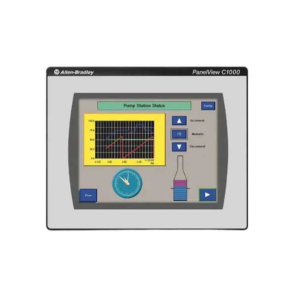 Allen-Bradley 2711C-T10C PanelView Component HMI, 10.4 in touchscreen, color display, Ethernet and RS-232, 24V DC