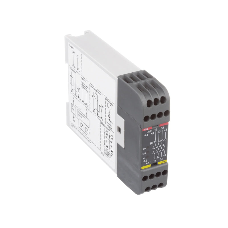 ABB BT50 busbar terminal, 50 mm², insulated screw-type block for safe panel connections.