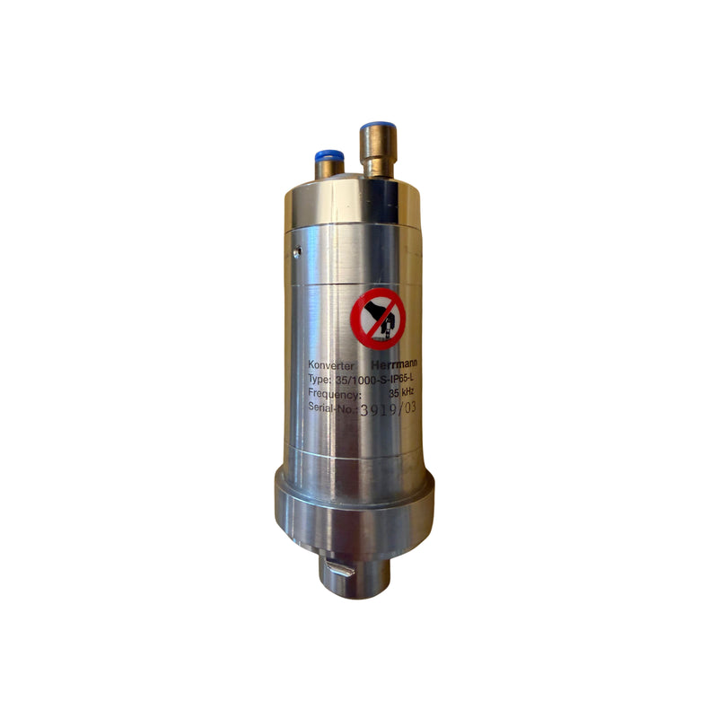 Herrmann 35/1000-S-IP65-L ultrasonic generator, 35 kHz, 1000 W, IP65 for industrial welding.