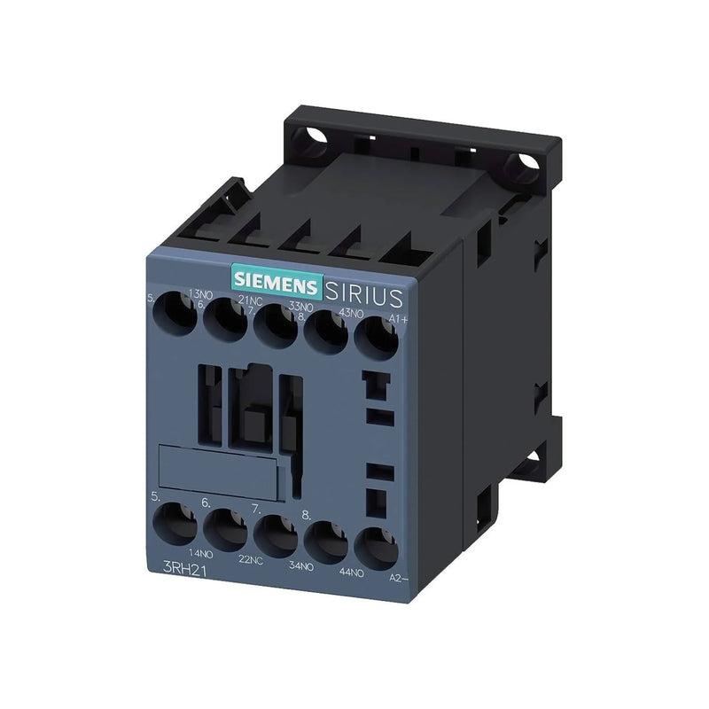 Siemens 3RH2131-1BB40 control relay, 3NO + 1NC, 24V DC coil, S00 size, screw terminals, for industrial automation.
