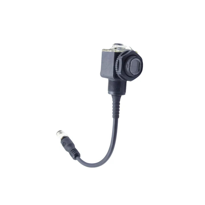 Allen-Bradley 42EF-P2KBB-F4 photoelectric sensor, M18, polarized retroreflective, PNP, 10–30V DC, 4-pin QD