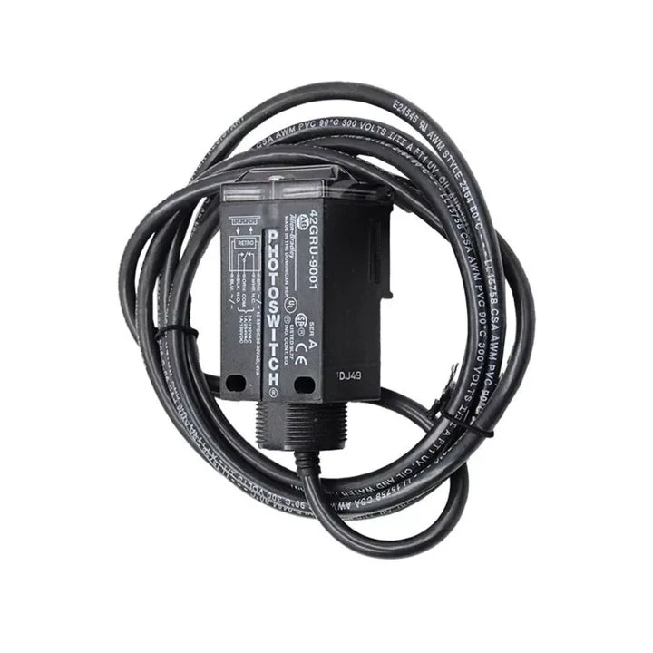 Allen-Bradley 42GRU-9001 polarized retroreflective photoelectric sensor, 18 mm, 10–30V DC, M12 QD