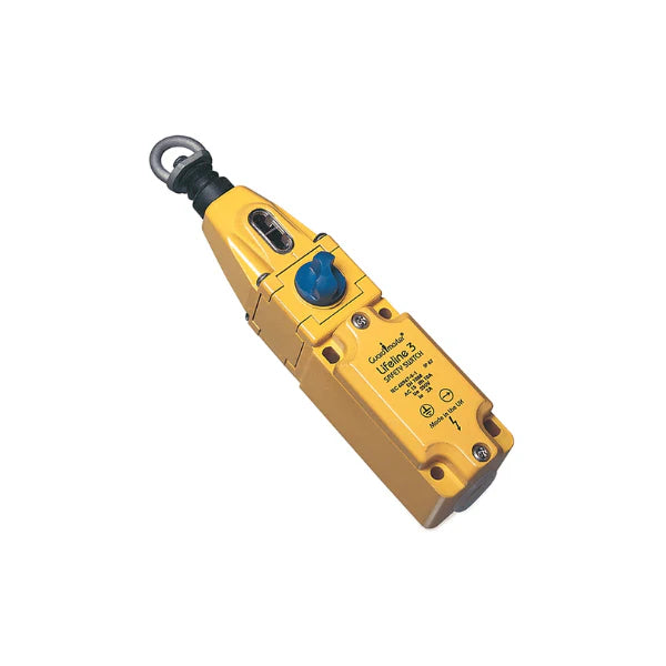 440E-D13120 Lifeline 4 emergency cable pull switch, IP67, 2 N/C + 1 N/O contacts, industrial emergency stop switch for conveyor safety.