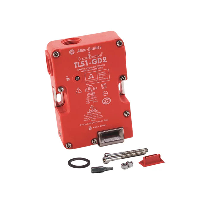 440G-T2NBBPH-1L guard locking switch, power-to-lock, 24V AC/DC, 2NC/1NO safety contacts, M12 8-pin connector