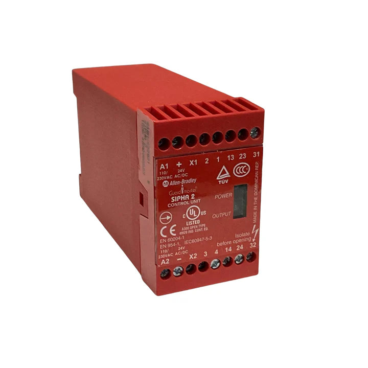 Allen-Bradley 440N-S32021 Trojan 5 safety switch, 2 N.C. + 1 N.O., key operated, IP67, 24V AC/DC