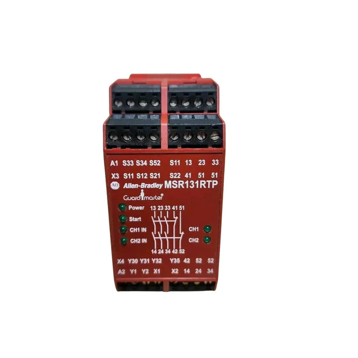 Allen-Bradley 440R-C23139 GSR DI safety relay, 24V DC, 3 N.O. + 1 N.C., dual channel, DIN rail