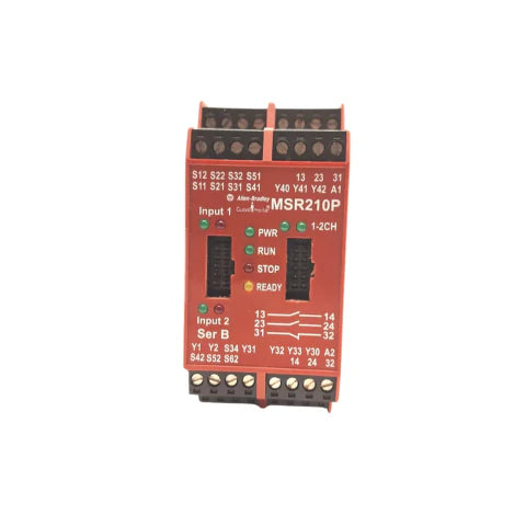 Allen-Bradley 440R-H23176 MSR138DP safety relay, 24V DC, 3 N.O. + 1 N.C., dual-channel, DIN rail mount