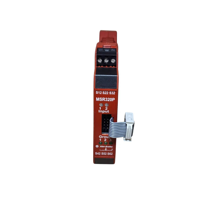 Allen-Bradley 440R-W23218 MSR320P safety relay input module, 24V DC, 2 PNP outputs, IP20, DIN rail mount