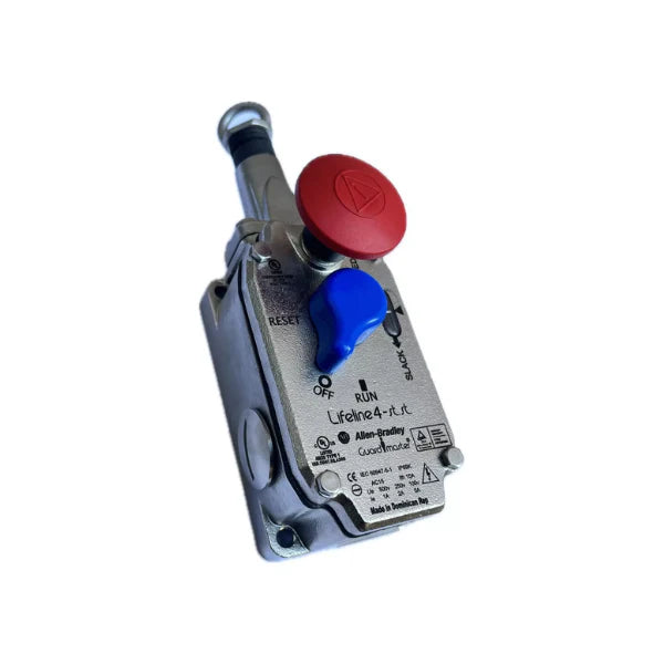 Allen-Bradley 440E-L22BNST Lifeline 4 cable pull switch, 2NC 2NO, 24V LED, right tensioner, IP67