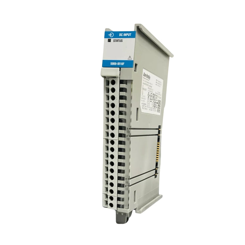 Allen-Bradley 5069-IB16F digital input module, 16-channel, 24V DC sink, fast response for high-speed CompactLogix 5380 applications.