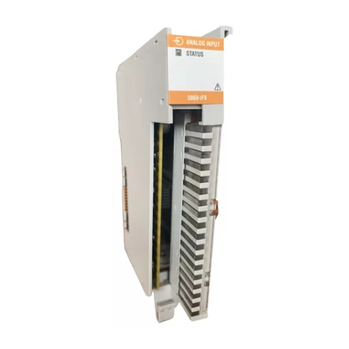 Allen-Bradley 5069-IF8 analog input module, 8-channel voltage/current inputs, Compact 5000 series, DIN rail mount.