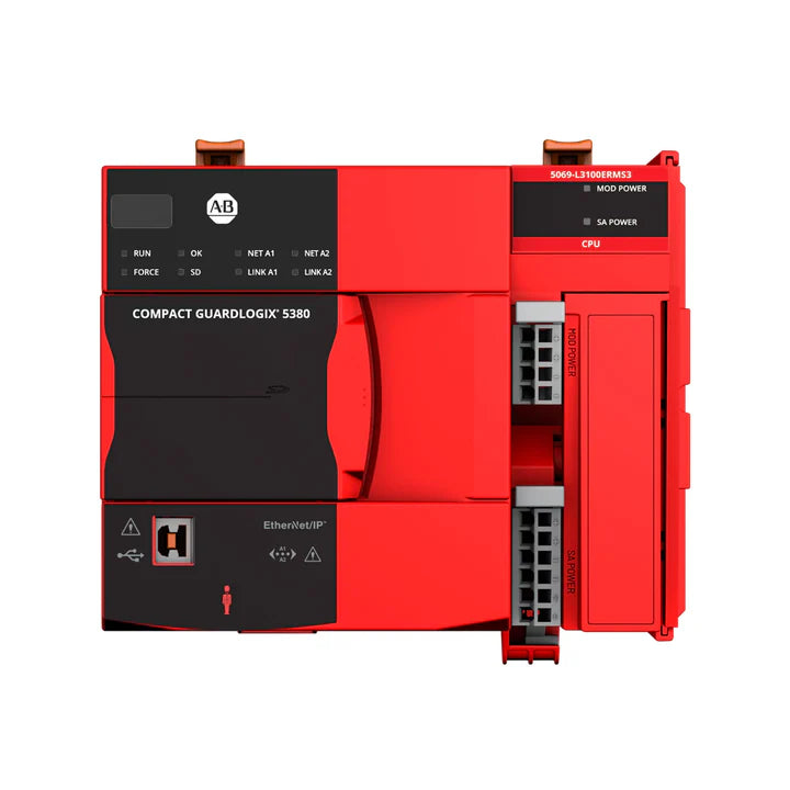 Allen-Bradley 5069-L3100ERMS3 CompactLogix 5380 safety controller, 4MB, dual Ethernet, SIL 3