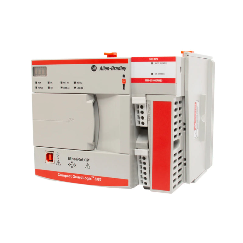 Allen-Bradley 5069-L330ERMS3 CompactLogix 5380 controller with safety and redundancy, 3MB memory