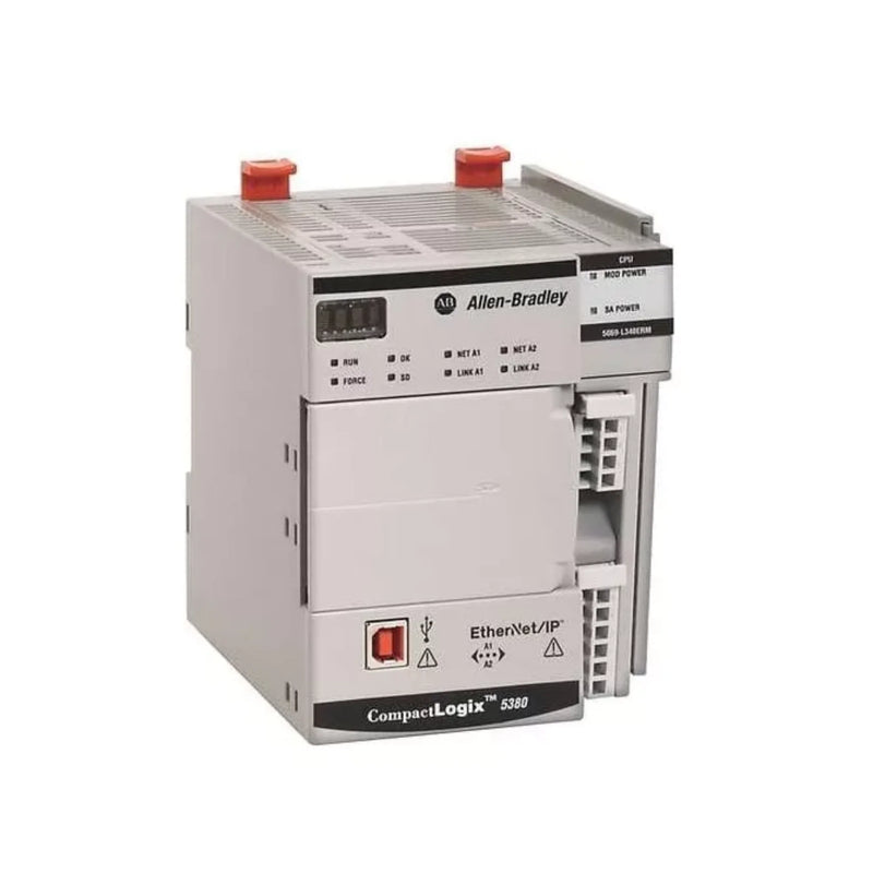 Allen-Bradley 5069-L330ERM CompactLogix 5380 controller, 3 MB, dual Ethernet/IP, 32 modules, motion support